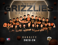 2023-24 Godinez Boys Basketball Varsity Team Photo Players Coaches and Managers