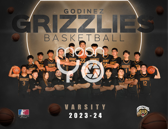 2023-24 Godinez Boys Basketball Varsity Team Photo Players Coaches and Managers
